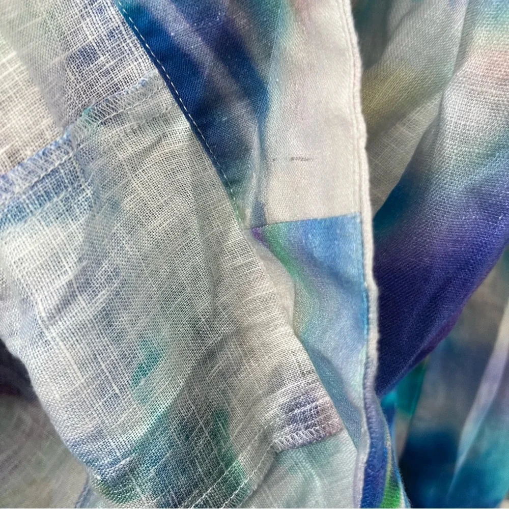 Elegant Multicolor Puff Sleeve Dress - Picture 14 of 16